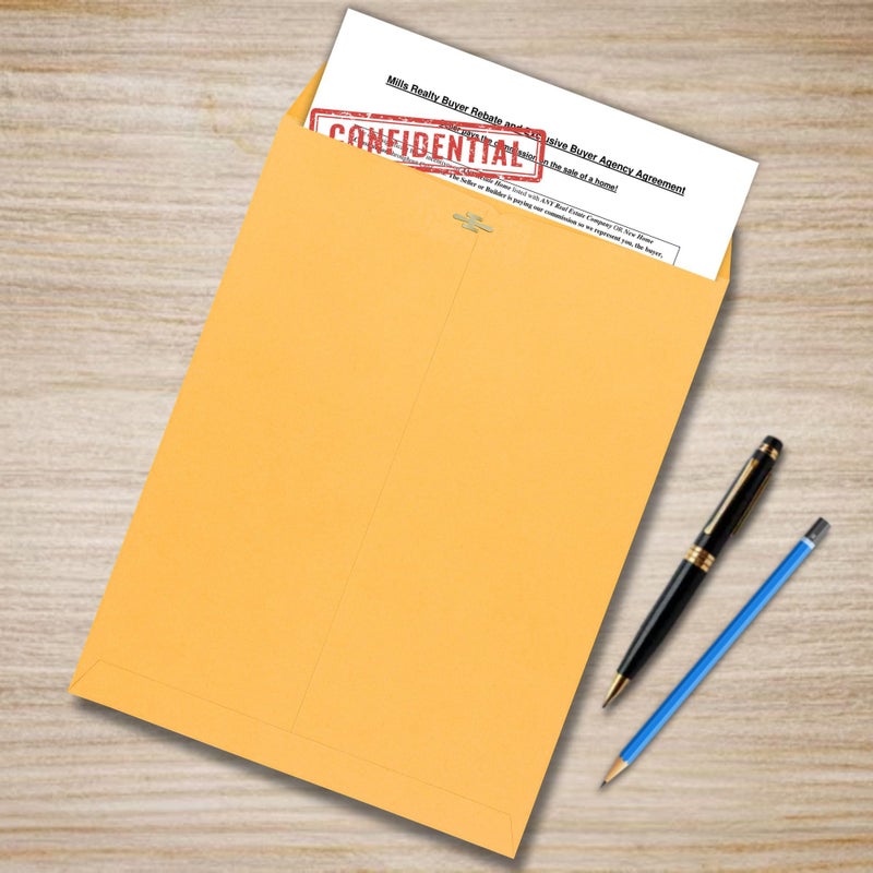 EnDoc Clasp Envelopes 9x12-15 Pack Brown Kraft Catalog Envelopes with Clasp Closure & Gummed Seal â€“ 28lb Heavyweight Paper Envelopes for Home, Office, Business, Legal or School Pack- 9 x 12 Inch - Image 5